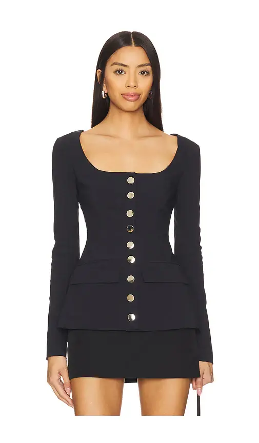WeWoreWhat Boatneck Peplum Blazer | Image 1 WeWoreWhat Boatneck Peplum Blazer | Image 1