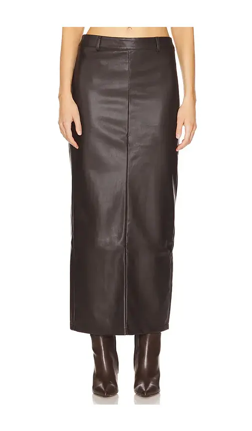 ALL THE WAYS Kayla Faux Leather Skirt