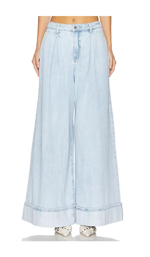 WeWoreWhat Pleated Wide Leg Jeans | Image 1 WeWoreWhat Pleated Wide Leg Jeans | Image 1