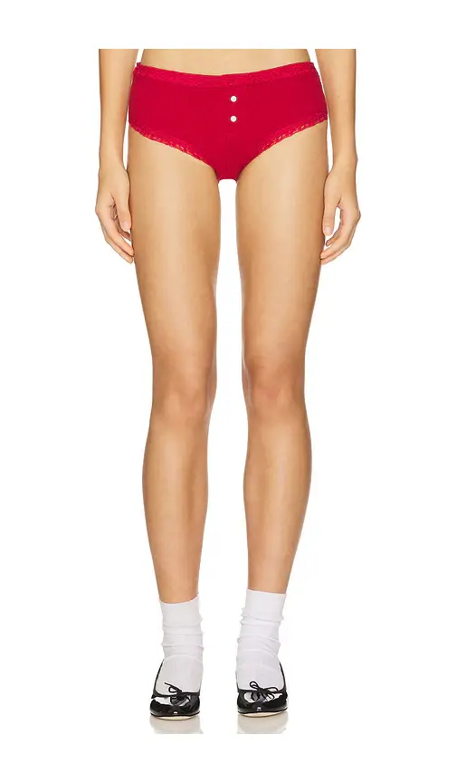 Frankies Bikinis X Bella Hadid Bluebell Rib Short | Image 1 Frankies Bikinis X Bella Hadid Bluebell Rib Short | Image 1
