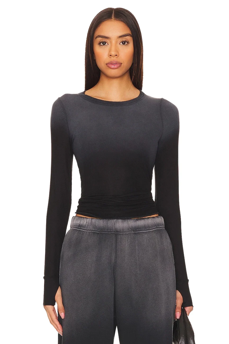 Alick Rib Ombre Long Sleeve