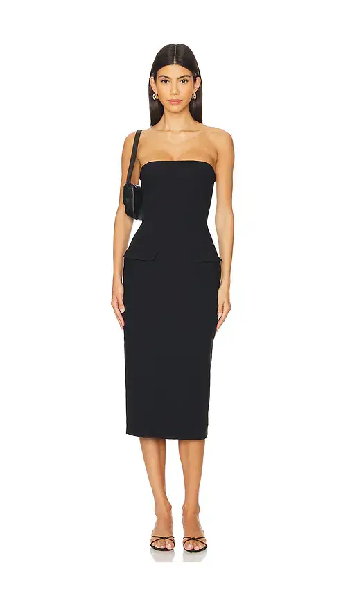 Amanda Uprichard x REVOLVE Strapless Bethany Midi Dress | Image 1 Amanda Uprichard x REVOLVE Strapless Bethany Midi Dress | Image 1