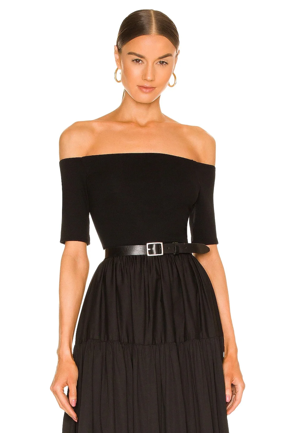 ENZA COSTA Half Sleeve Off-Shoulder Top