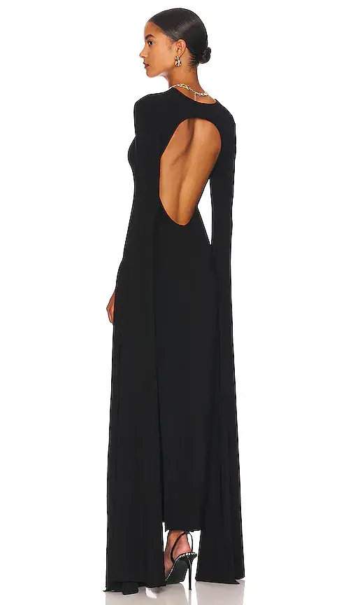 Norma Kamali Ribbon Sleeve Gown | Image 1 Norma Kamali Ribbon Sleeve Gown | Image 1