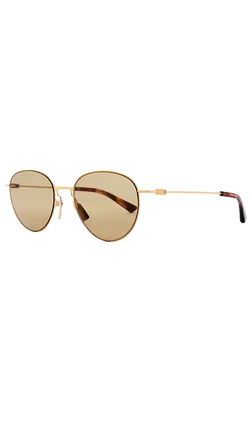 Bottega Veneta Thin Triangle Round Sunglasses | Thumbnail 2