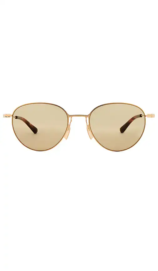Bottega Veneta Thin Triangle Round Sunglasses