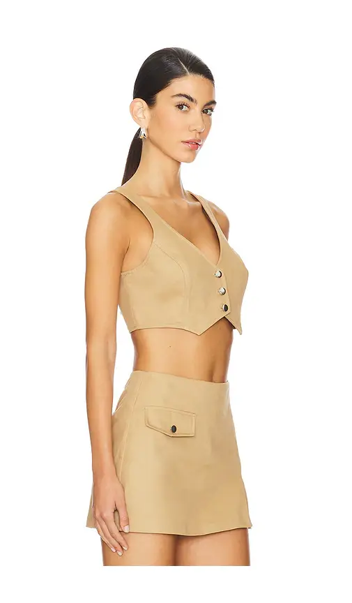Amanda Uprichard Ethan Cropped Vest | Thumbnail 2 Amanda Uprichard Ethan Cropped Vest | Thumbnail 2