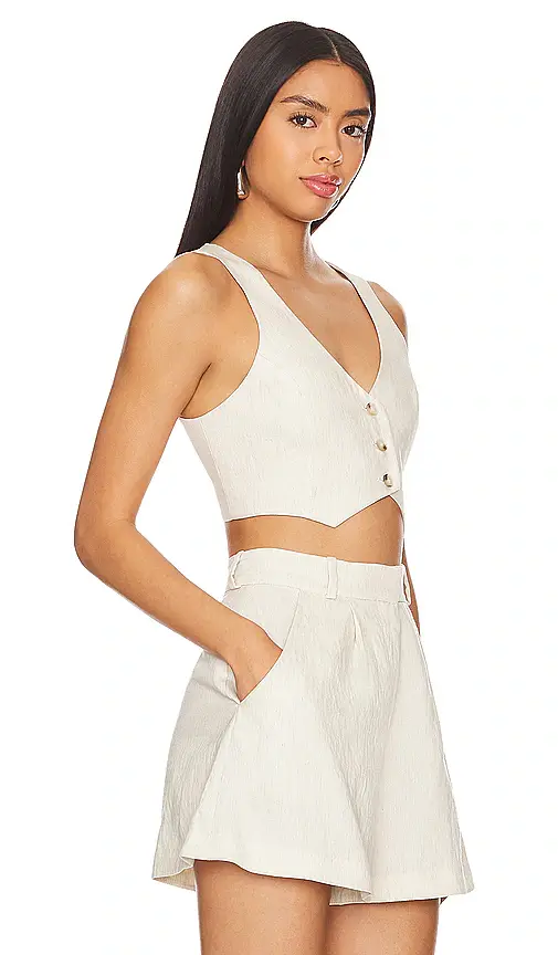 Amanda Uprichard Ethan Cropped Vest | Thumbnail 2 Amanda Uprichard Ethan Cropped Vest | Thumbnail 2