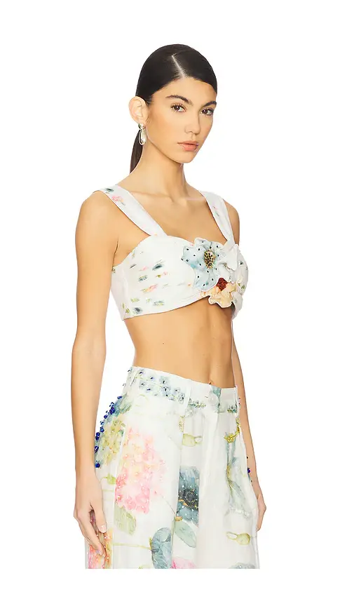 LA FUORI Blossom Belle Pleated Crop Top | Thumbnail 2
