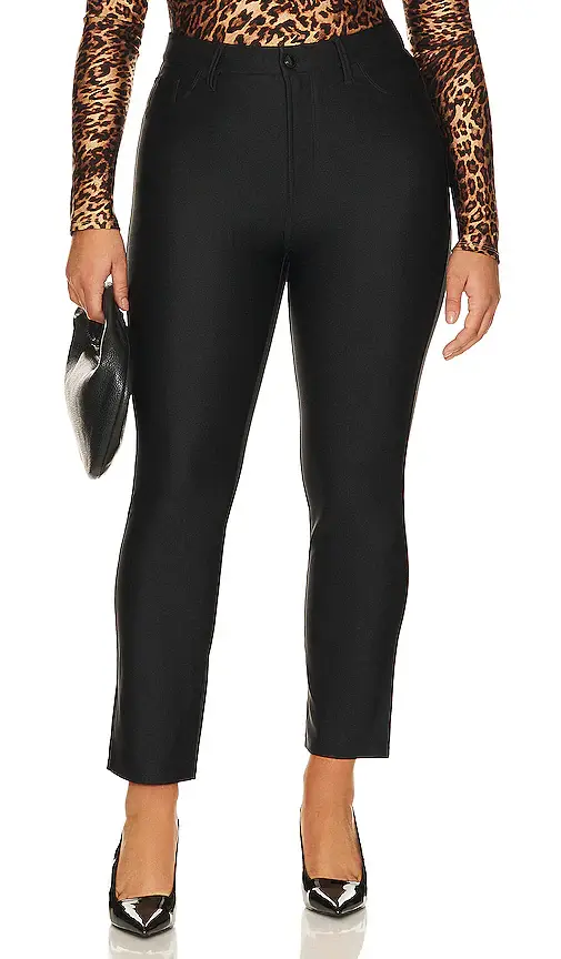 Good American Shine Compression Good Waist Straight Pant | Thumbnail 2 Good American Shine Compression Good Waist Straight Pant | Thumbnail 2