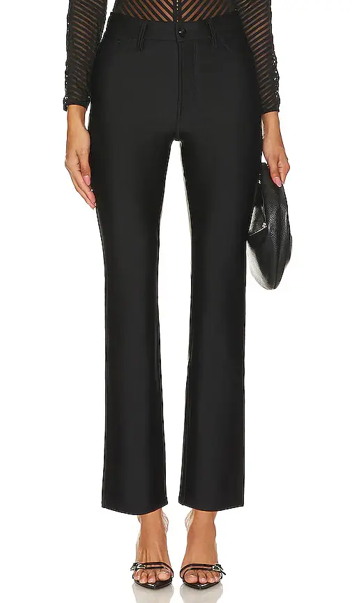 Good American Shine Compression Good Waist Straight Pant | Image 1 Good American Shine Compression Good Waist Straight Pant | Image 1