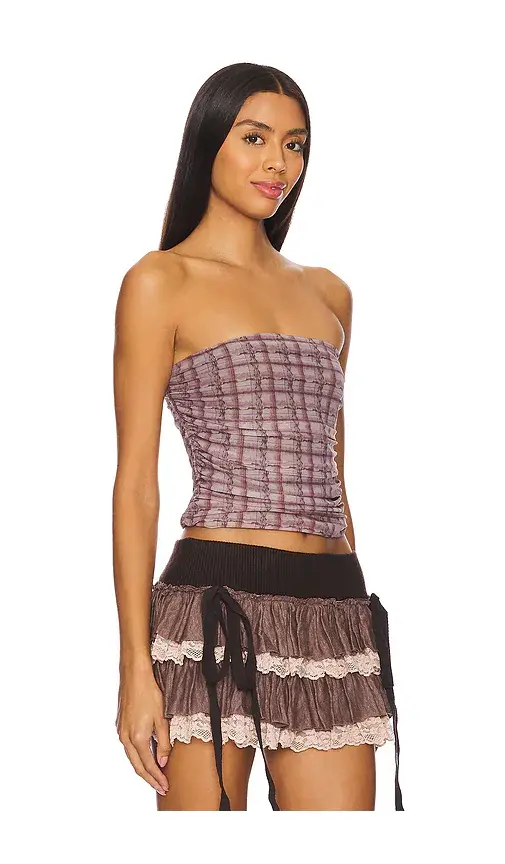 Zemeta Checkered Tube Top | Thumbnail 2