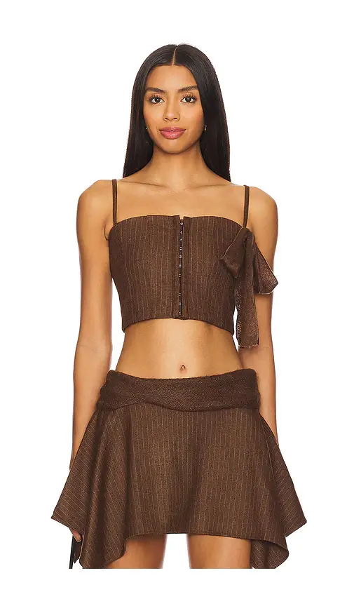 Zemeta My Bow Pin Stripe Corset Top | Image 1 Zemeta My Bow Pin Stripe Corset Top | Image 1