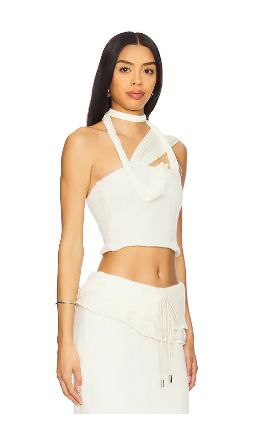 Zemeta Milky Knit Tie Scarf Top | Thumbnail 2