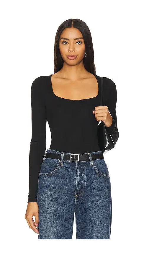 Goldie Square Neck Long Sleeve Tee | Image 1 Goldie Square Neck Long Sleeve Tee | Image 1