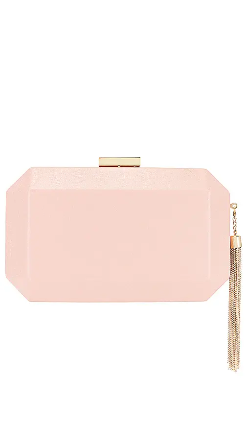 olga berg Lia Facetted Clutch With Tassel