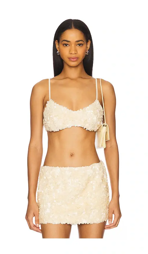 GUIZIO Ari Gathered Sequin Top | Image 1 GUIZIO Ari Gathered Sequin Top | Image 1