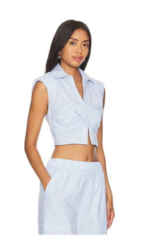 Simkhai Emie Cropped Box Sleeve Top | Thumbnail 2 Simkhai Emie Cropped Box Sleeve Top | Thumbnail 2