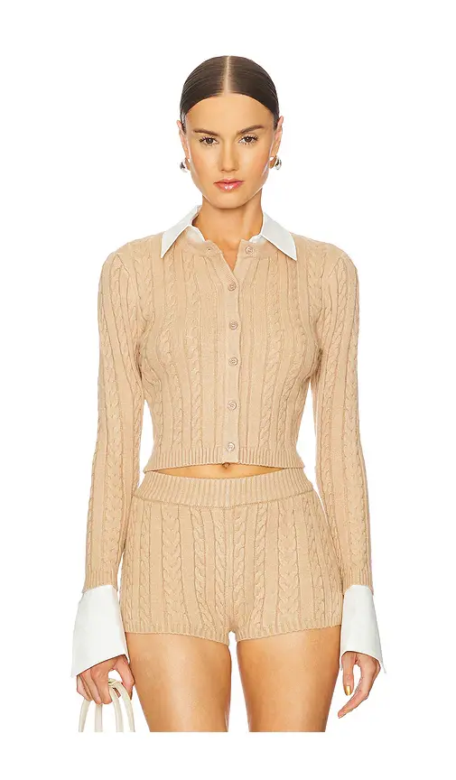 SEROYA Eloise Cable Knit Cardigan