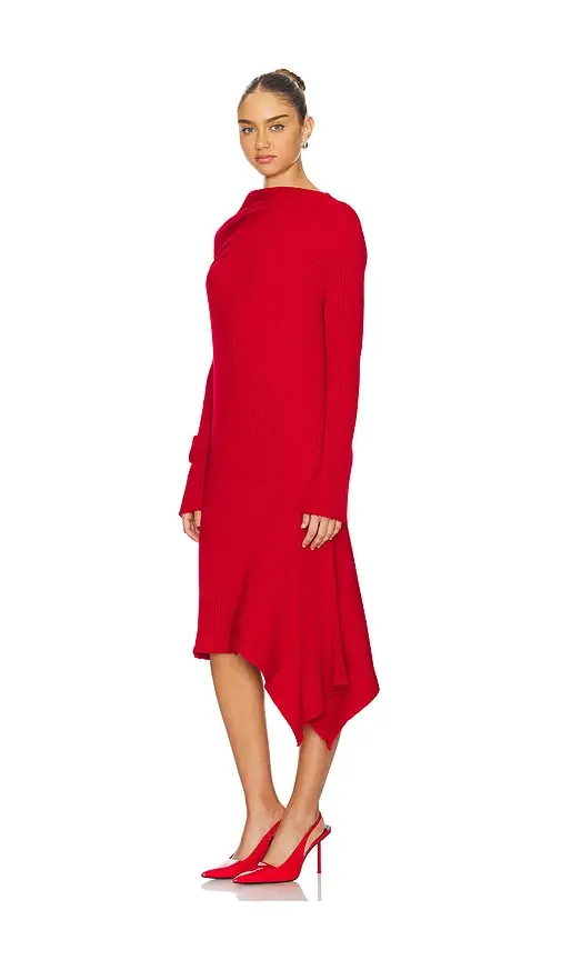 Marques'Almeida Merino Wool Knitted Draped Midi Dress | Thumbnail 2 Marques'Almeida Merino Wool Knitted Draped Midi Dress | Thumbnail 2