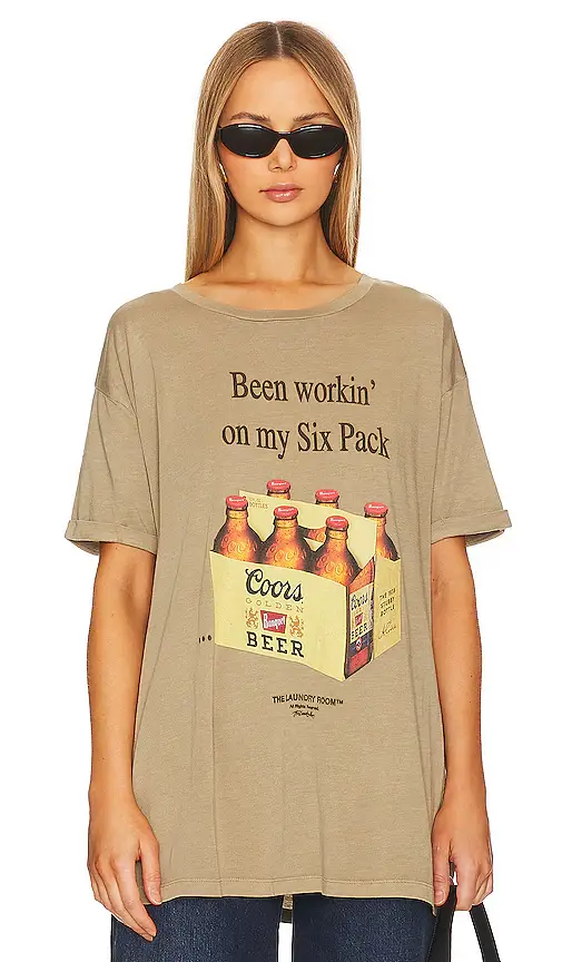 The Laundry Room Coors Six Pack Oversized Tee | Image 1 The Laundry Room Coors Six Pack Oversized Tee | Image 1