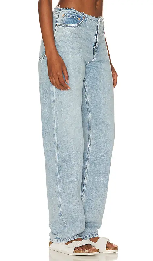 GRLFRND Jordan Low Rise Frayed Waist Boyfriend Jeans | Thumbnail 2 GRLFRND Jordan Low Rise Frayed Waist Boyfriend Jeans | Thumbnail 2