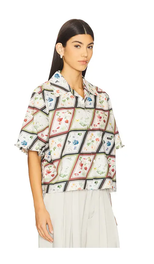 PRIVATE POLICY Cropped Camp Shirt | Thumbnail 2 PRIVATE POLICY Cropped Camp Shirt | Thumbnail 2