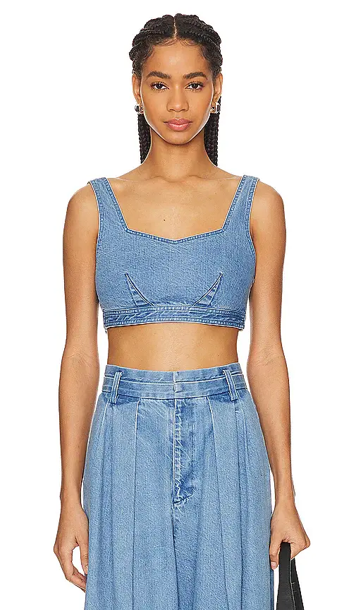 Moussy Vintage Denim Bustier | Image 1 Moussy Vintage Denim Bustier | Image 1