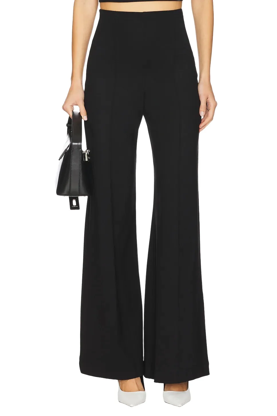Ponte Knit Long Wide Leg Pant Ponte Knit Long Wide Leg Pant