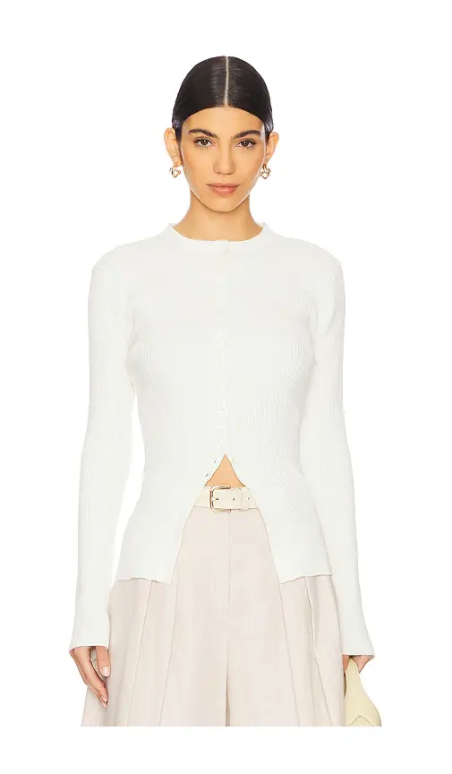 Elongated Rib Cardigan