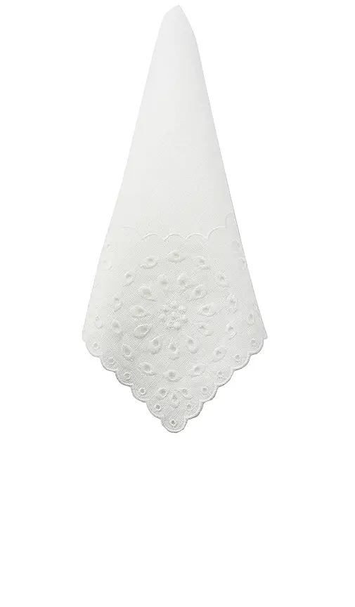 Chefanie White Eyelet Dinner Napkins Set Of 4 | Thumbnail 2 Chefanie White Eyelet Dinner Napkins Set Of 4 | Thumbnail 2