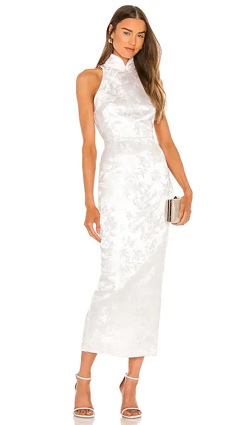 Sau Lee Jill Chinese Jacquard Pencil Dress