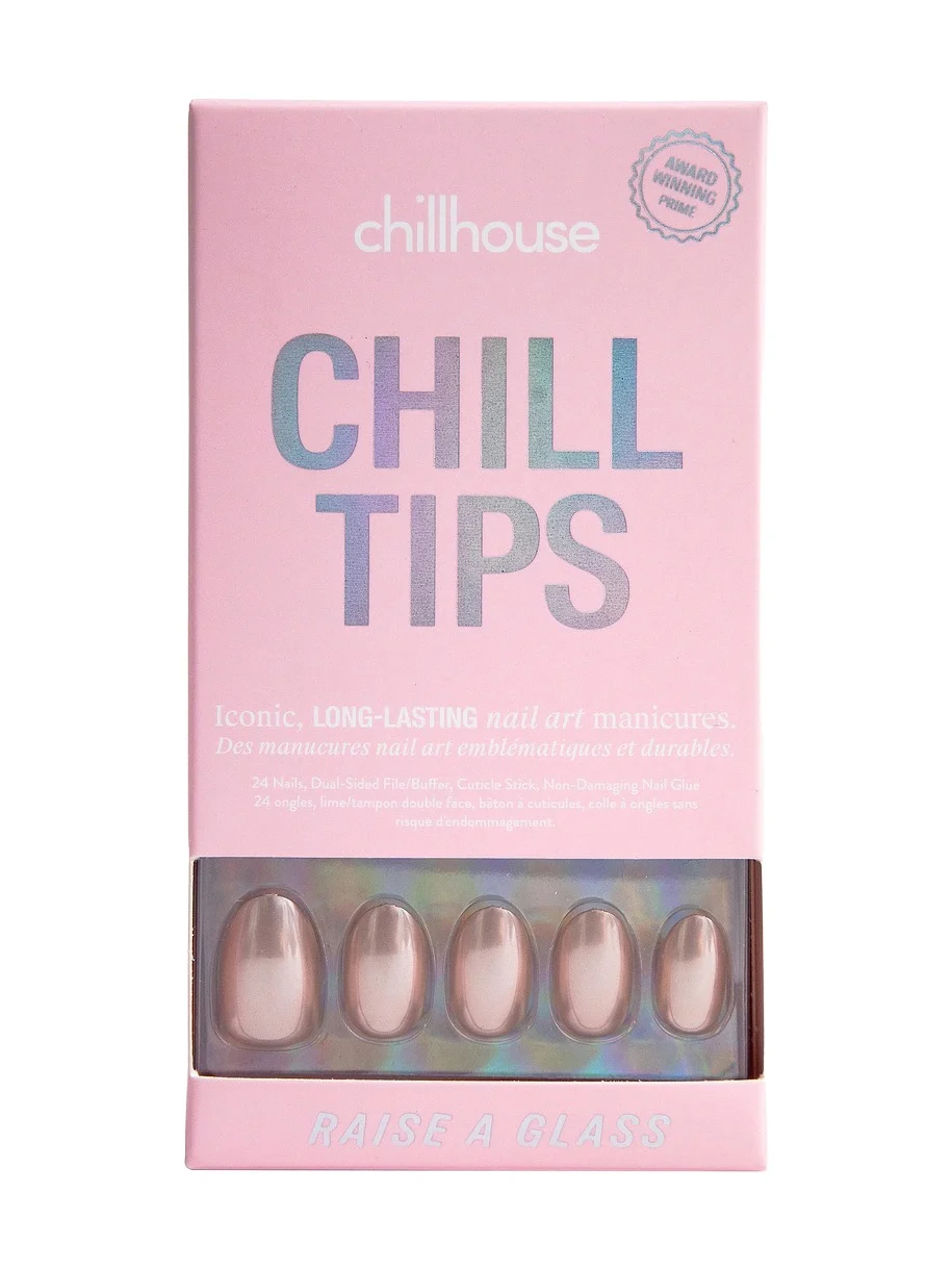 Raise A Glass Short Round Chill Tips Press-on Nails Raise A Glass Short Round Chill Tips Press-on Nails