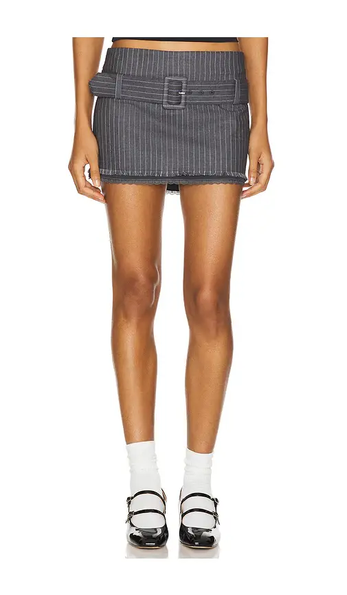 GUIZIO Andra Pinstripe Mini Skirt | Image 1 GUIZIO Andra Pinstripe Mini Skirt | Image 1
