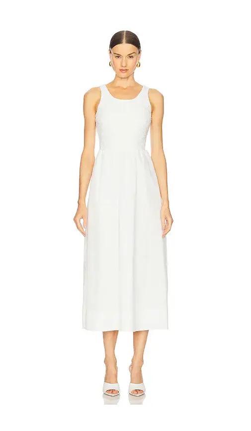 Bardot Bryony Lace Poplin Midi Dress