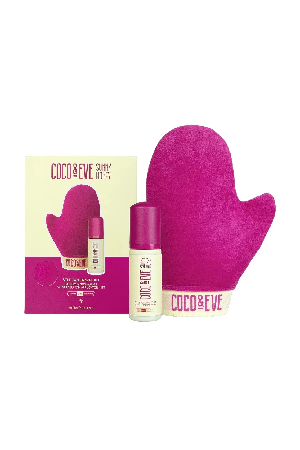 Coco & Eve Sunny Honey Self Tan Travel Kit