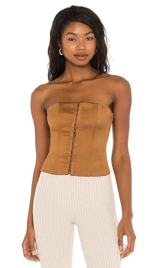 GUIZIO Satin Corset Top | Image 1 GUIZIO Satin Corset Top | Image 1