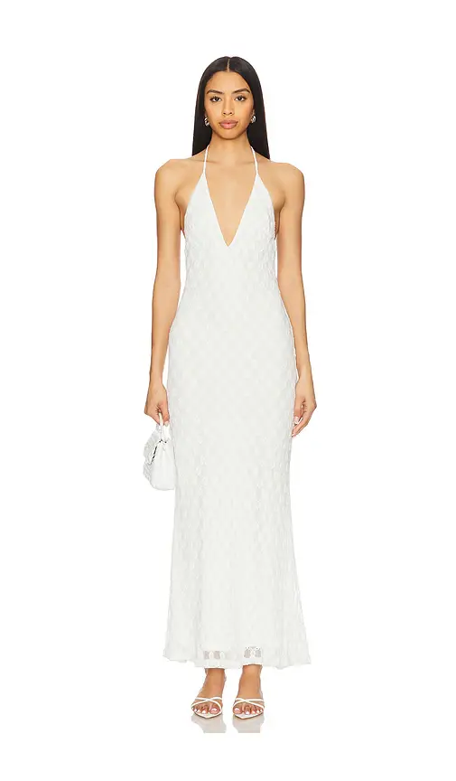 Bardot x REVOLVE Adoni Halter Mesh Midi Dress