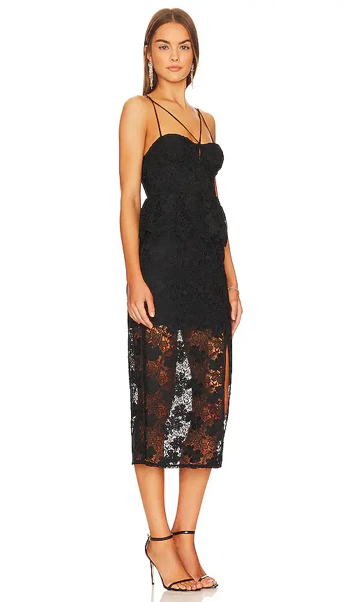 LPA Madonna Lace Corset Midi Dress | Thumbnail 2