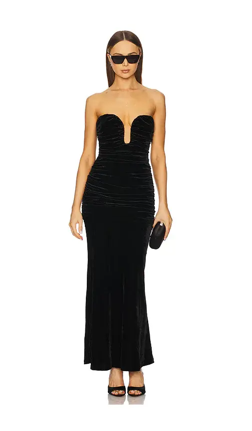 Bardot Elvira Velvet Maxi Dress | Thumbnail 2 Bardot Elvira Velvet Maxi Dress | Thumbnail 2