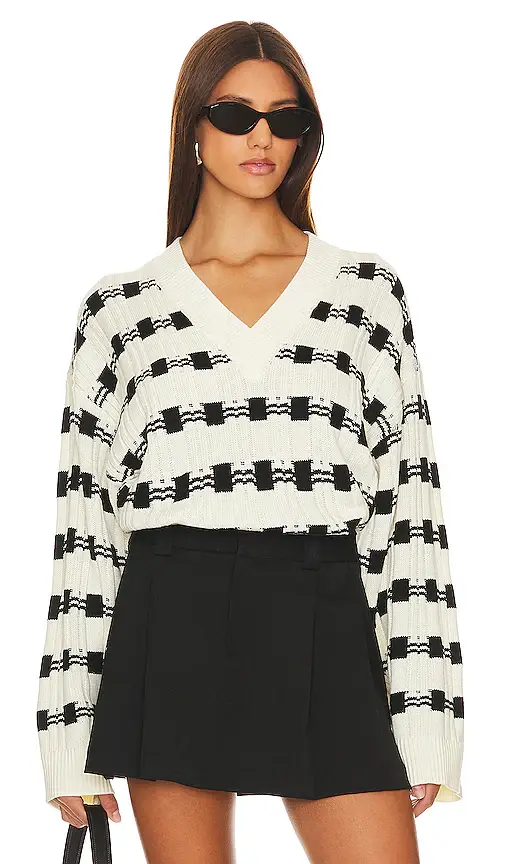L'Academie Evran Check Sweater