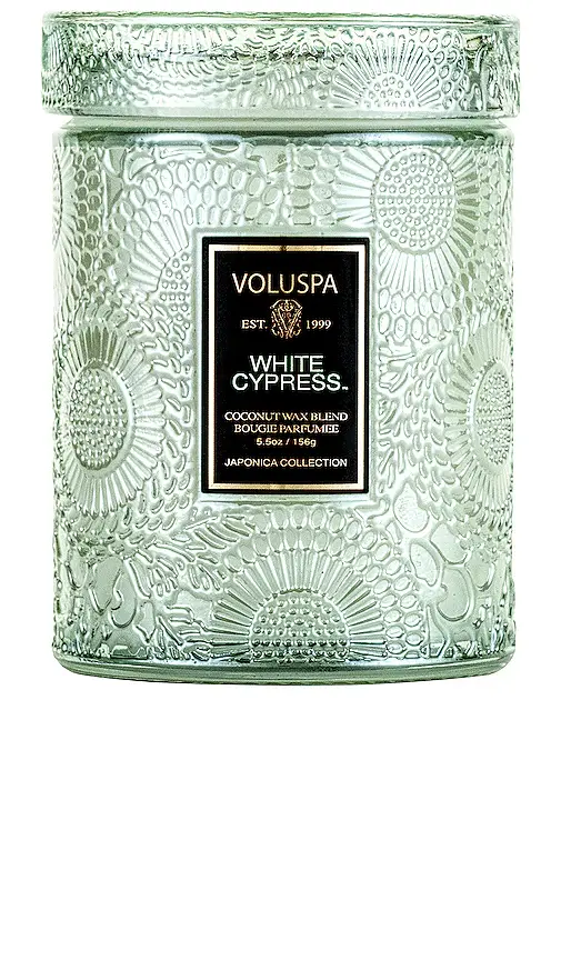Voluspa White Cypress Mini Jar Candle