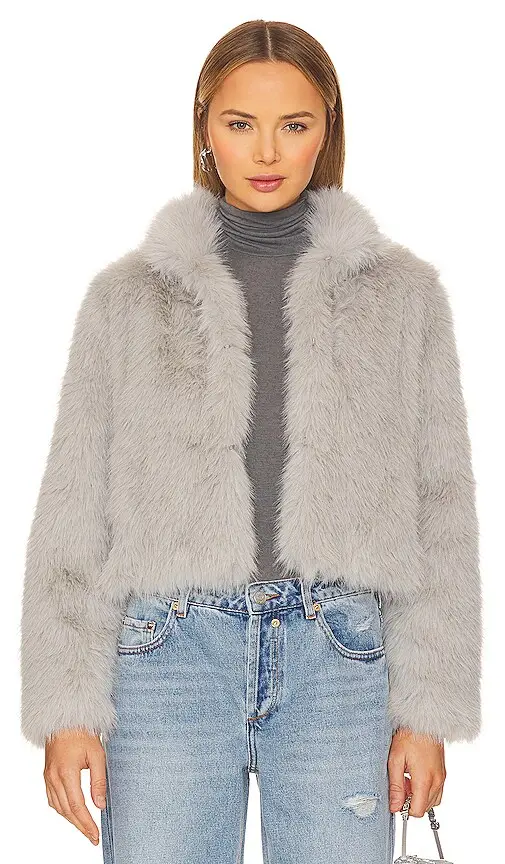 Adrienne Landau Faux Fox Fur Jacket | Image 1 Adrienne Landau Faux Fox Fur Jacket | Image 1