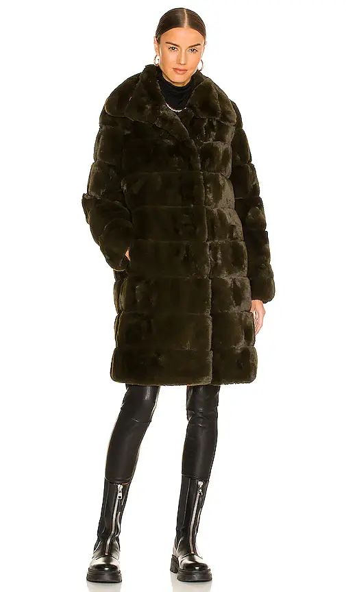 Adrienne Landau Faux Fur Long Coat | Thumbnail 2 Adrienne Landau Faux Fur Long Coat | Thumbnail 2