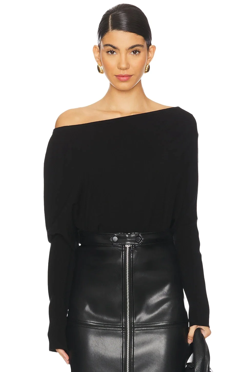 Lavina Draped Off Shoulder Sweater