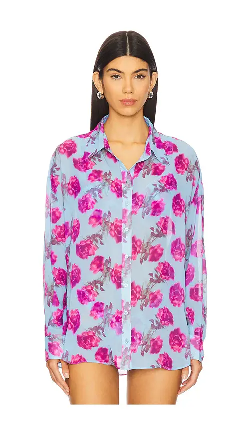 For Love & Lemons Floral Stems Button Down Top | Thumbnail 2 For Love & Lemons Floral Stems Button Down Top | Thumbnail 2