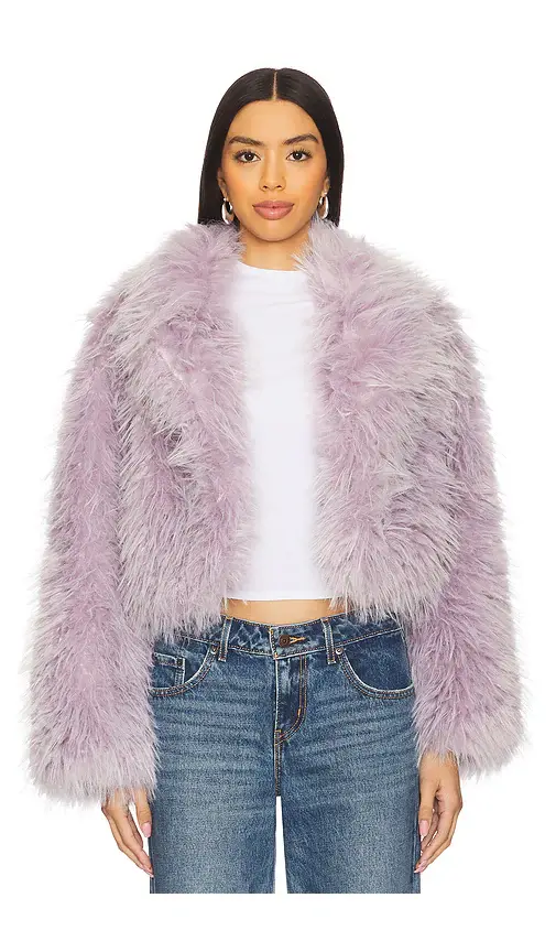 Adrienne Landau Cropped Mongolian Jacket | Image 1 Adrienne Landau Cropped Mongolian Jacket | Image 1