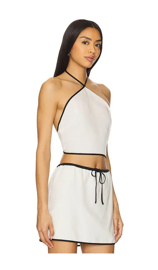Onia Air Linen Cropped Halter Top | Thumbnail 2 Onia Air Linen Cropped Halter Top | Thumbnail 2