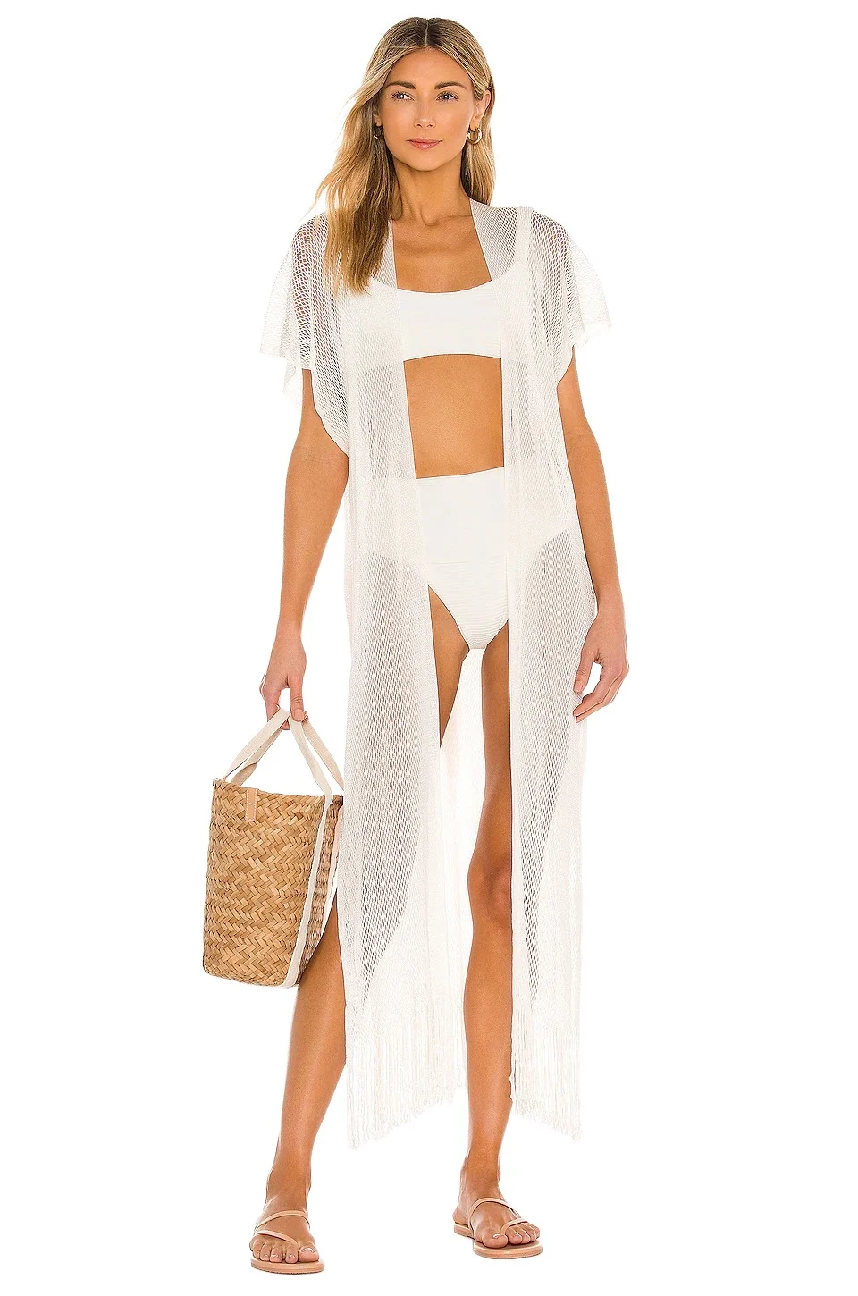 Luli Fama Fringe Caftan