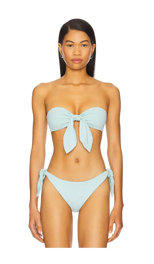 susana monaco Removable Tie Bandeau Top
